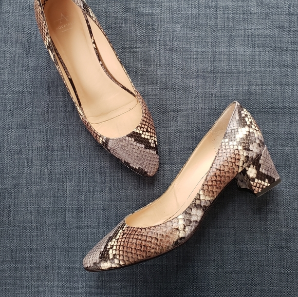 Aquatalia Shoes - Aquatalia • Snake Print Leather Heels